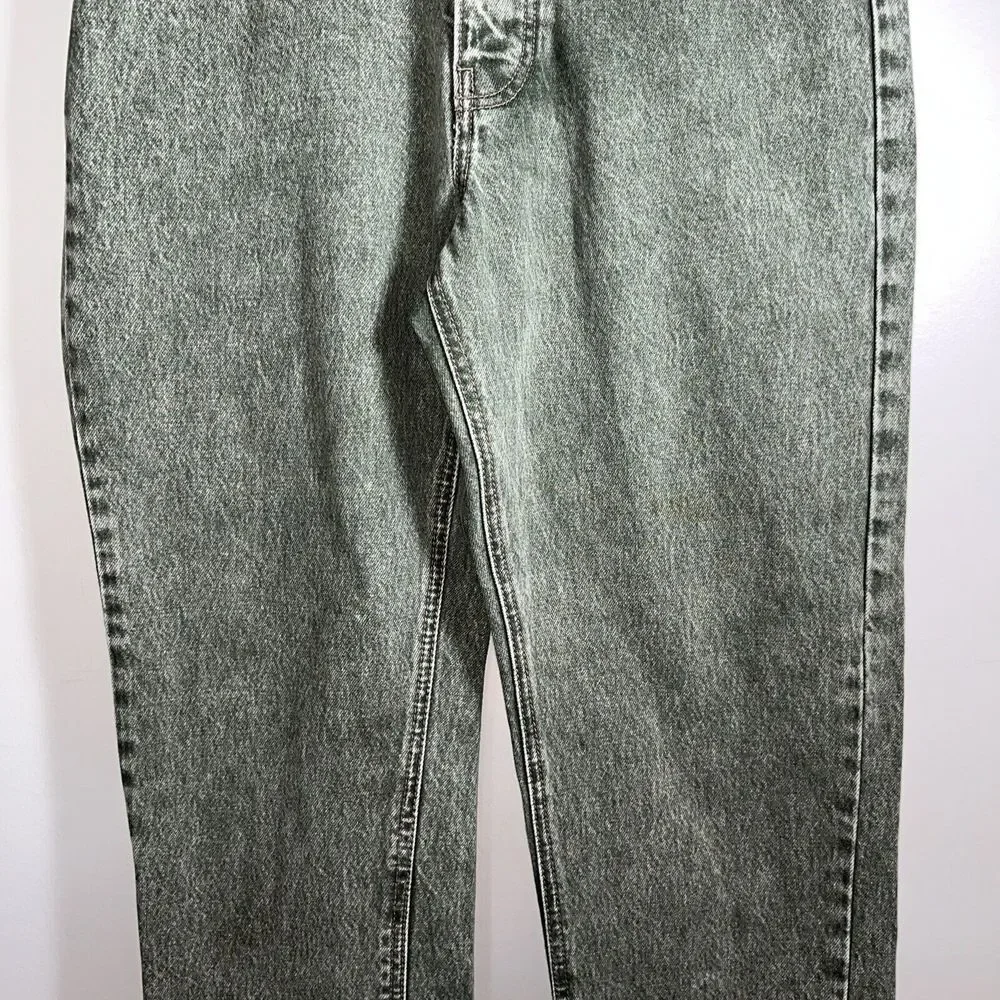 Urban Outfitters BDG Button Up Slim Straight Jeans Women's 30 Stone Washed Olive